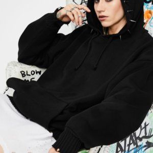 Current Mood Deranged Desire Spike Hoodie Size M